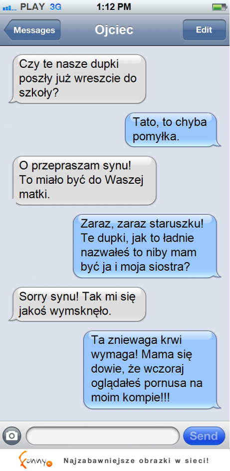 Ojciec pomylił numery i wysłał sms do swoich dzieci! ZOBACZ jak to się skończyło :D