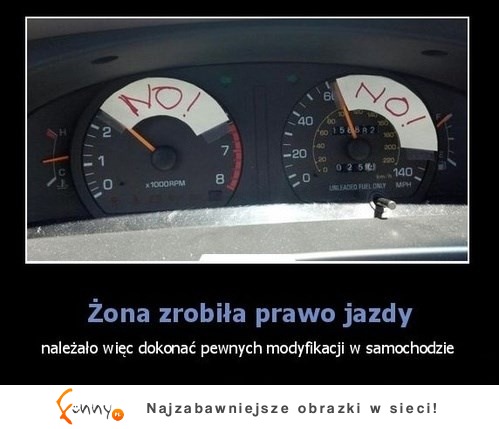 Jego żona zrobiła prawo jazdy, zobacz jakie zmiany zrobił w samochodzie, żeby mogła jeździć ;D