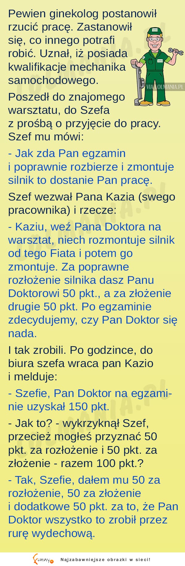 Doktorek okazał się bardzo nietypowym mechanikiem ;)