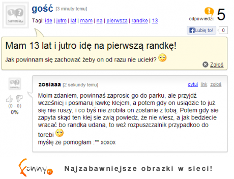 Mam 13 lat i jutro idę na pierwsza randkę! Sprawdź co jej doradzili na forum!