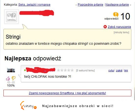 Znalazła stringi w torebce swojego chłopaka! Co ma z tym  zrobić?