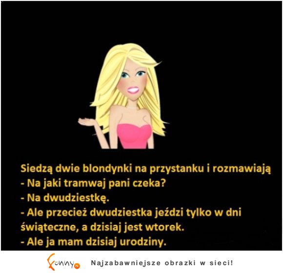 Siedza dwie blondynki na przystanku :)