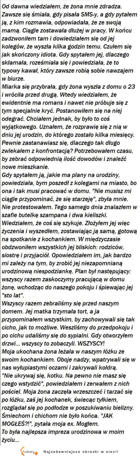 ŁAŁ :O Najlepszy sposób na ukaranie niewiernej żony! Załatwił ją że koniec XD