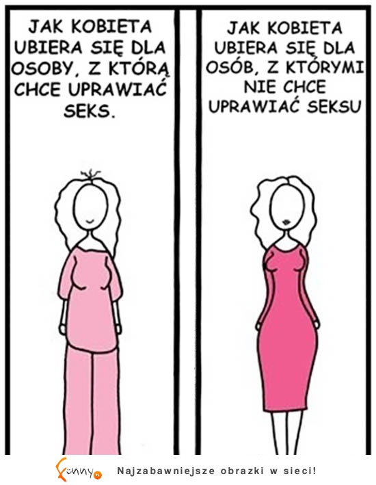 Jak kobieta ubiera się gdy chce UPRAWIAĆ SEX vs gdy nie chce!