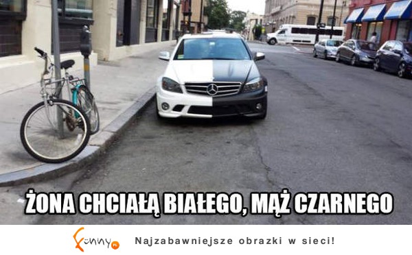 Żona chciała białego, mąż czarnego