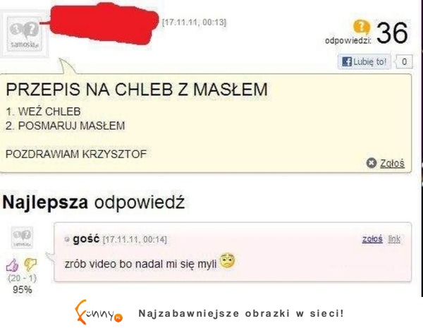 Poznaj najlepszy przepis w internecie! Prosty przepis, tylko on ma problemy :D