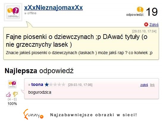 Znasz fajne piosenki o niegrzecznych laskach? ;D Ta odpowiedź Cię powali! Dobry rap!