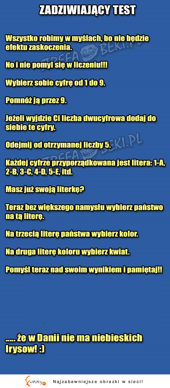 Super TEST! Napisz co Ci wyszło ;)