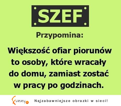 szef przypomina