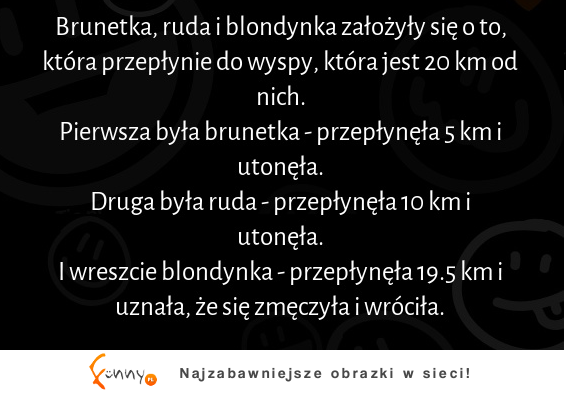 Brunetka, ruda i blondynka założyła się o to która przepłynie do wyspy :D