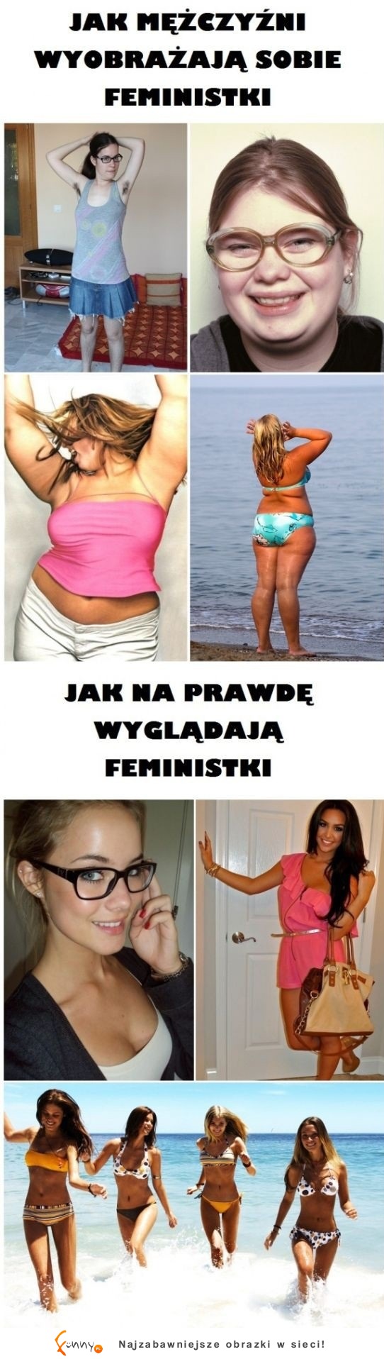 Jak mężczyźni  WYOBRAŻAJĄ sobie FEMINISTKI, a jak wyglądają NAPRAWDĘ? Zobacz!