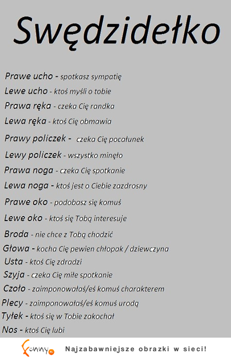 Pewna część CIAŁA CIĘ SWĘDZI- sprawdź może to oznacza, że ktoś CIĘ KOCHA lub ZDRADZA! :D