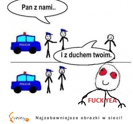 Powitanie z policjantami :D