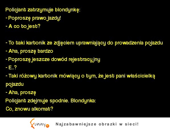 Policjant zatrzymuje blondynkę! ZOBACZ jak o się skonczyło! :D