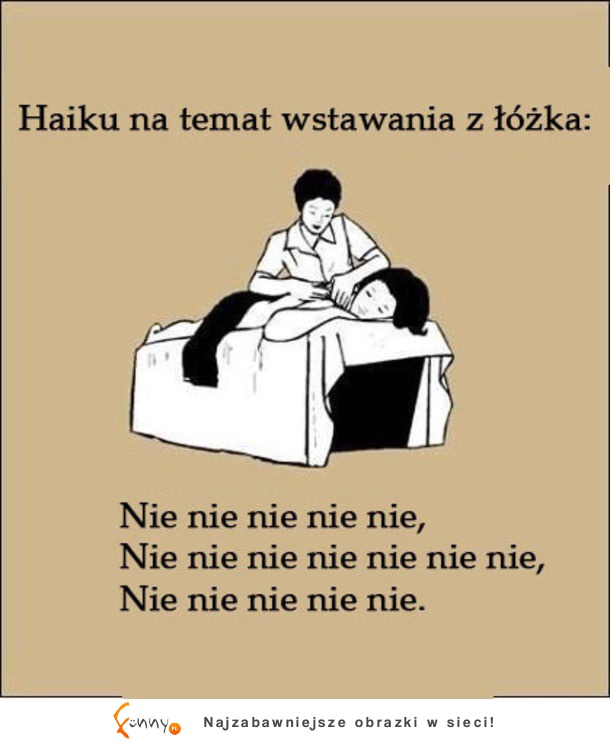 Haiku na temat wstawania z łóżka