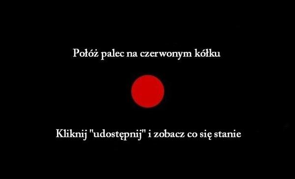 Połóż palec na czerwonym kółku