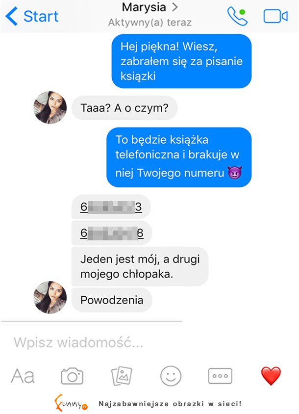 Dziewczyna szybko zgasiła podrywacza ;P