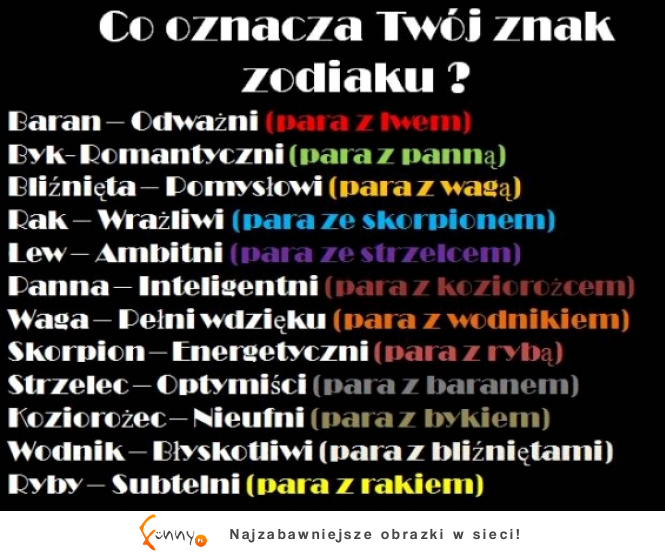 Jaki macie znak zodiaku? :)