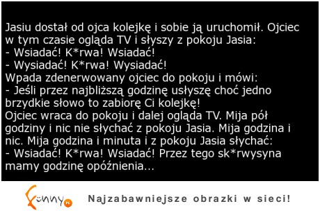 Jasiu dostał od ojca kolegi kolejkę :D