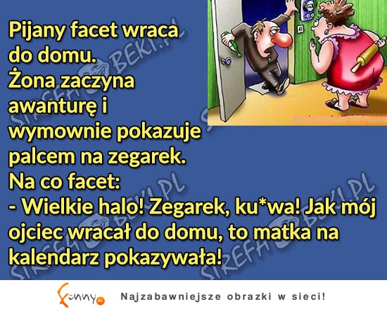 Żona robi facetowi awanturę! ZOBACZ co na to pijany!