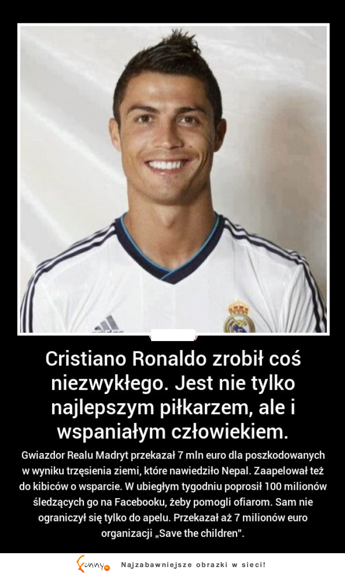 Ciekawostka dla fanów Cristiano :)