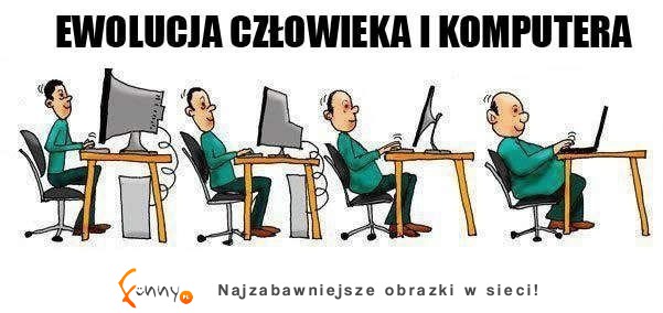 Ewolucja człowieka i komputera! Pilnujcie się :)