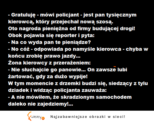 Nagroda od POLICJANTA za przejechanie trasy! Chyba jednak nie mieli takiego szcześcia :-)