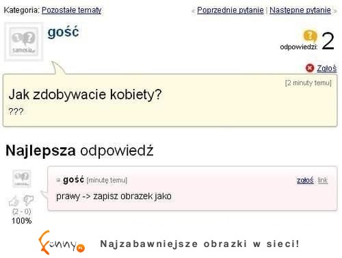 Zapytał jak zdobyć kobietę, ZOBACZ co mu odpisał, haha dobry koleś! :-)