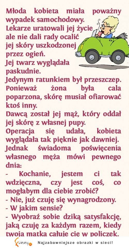 Żona przszła operację. ZOBACZ co na to jej mąż!