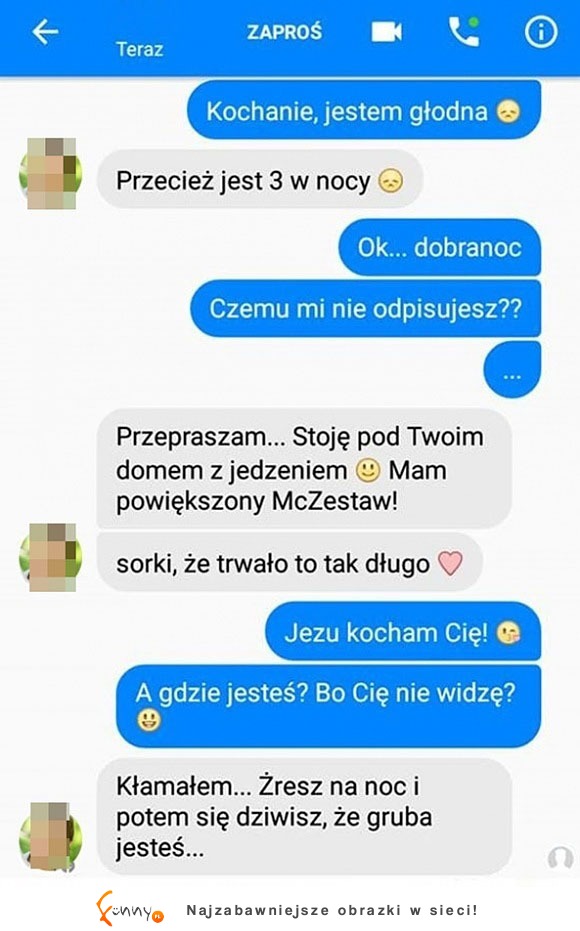 Kochanie jestem głodna...