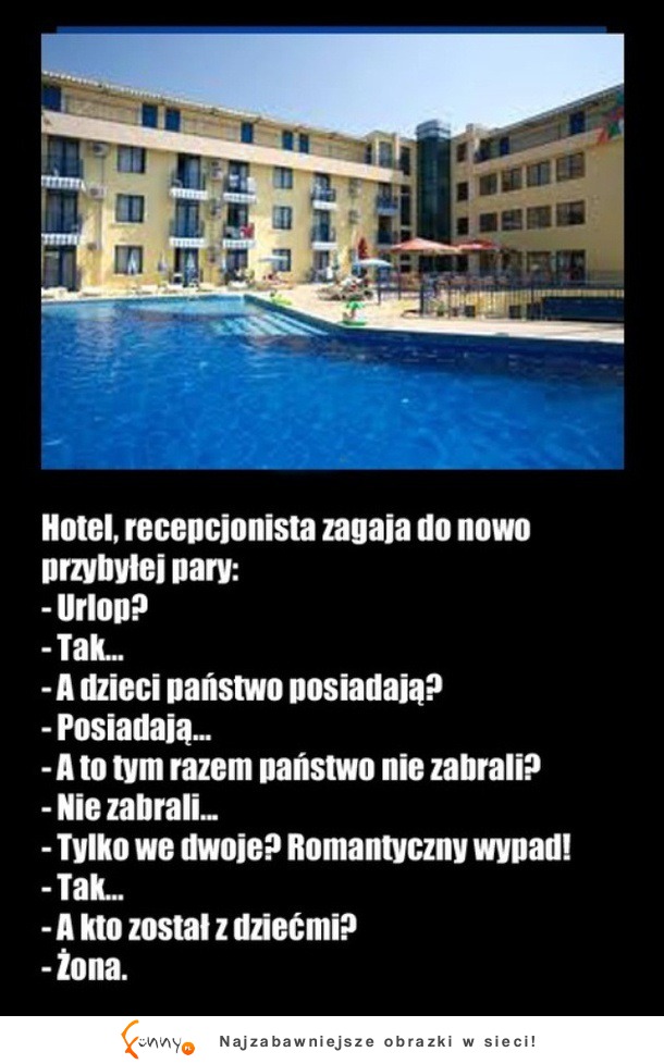 Hotel, recepcjonista zagaja do nowo przybyłej pary! :D