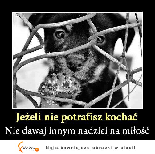 Jeżeli nie potrafisz kochać