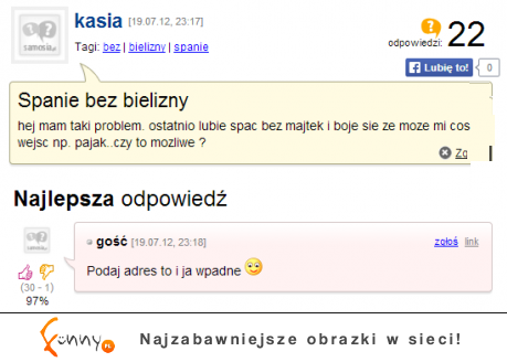 Spanie bez bielizny... Też macie takie problemy? :)