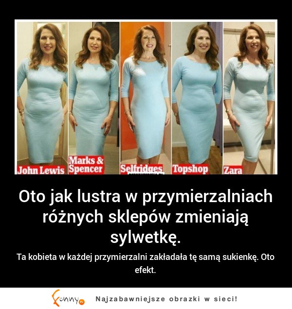 Lustra w przymierzalniach OSZUKUJĄ! Sama sie przekonaj!