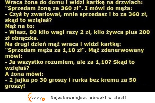 Żona - Mistrzyni ciętej riposty :-)