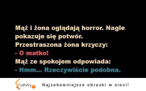 Maż i żona oglądają horror! To musiało się tak skończyć :D