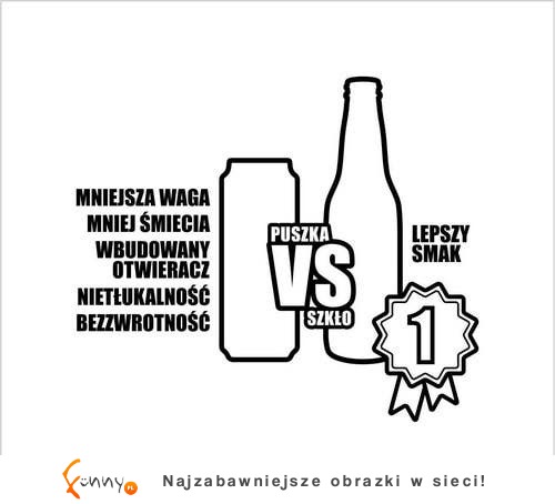 Puszka vs szkło! Co lepsze?