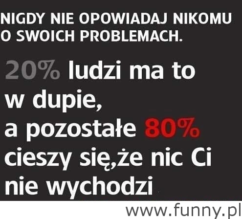 Nie opowiadaj o swoich problemach