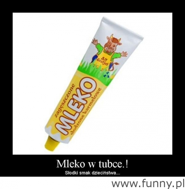 mleko w tubce