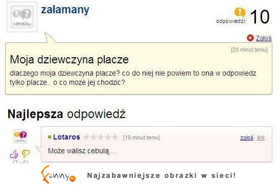 Moja dziewczyna płacze :D