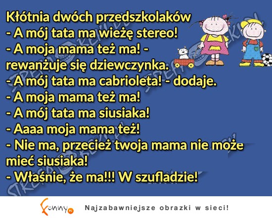 Kłótnia dwóch przedszkolaków. Dziewczynka wygrała HAHAH BEKA!