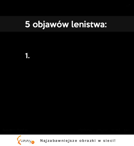 Objawy lenistwa