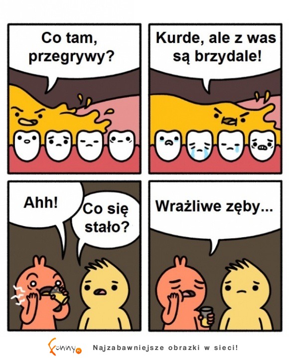 Haha terroryzuje ząbki, zobacz co im się stało LOL :D