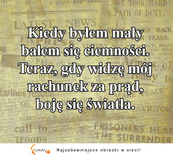 Boję się światła