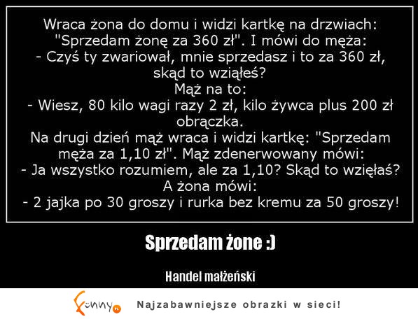 Handel małżeński! haha :D