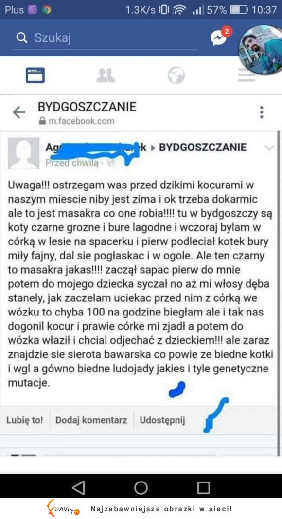 UWAGA Bydgoszczanie, mieszkanka ostrzega przed niebezpiecznymi stworami grasującymi w okolicy :D