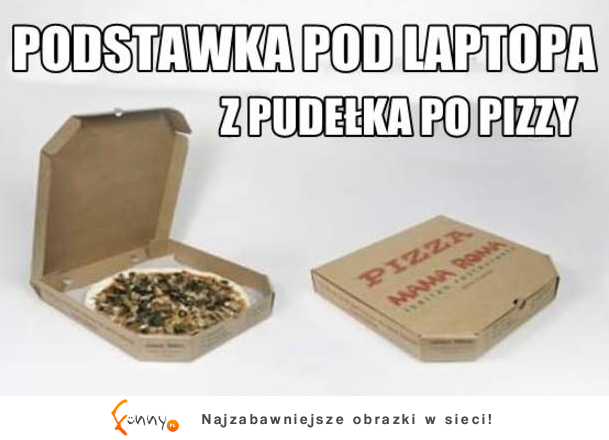 Podstawka pod laptopa z pudełka po pizzy - zobacz jak zrobić! ;)