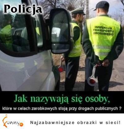 Jak się NAZYWAJĄ osoby które w celach ZAROBKOWYCH stoją przy drogach publicznych Kto ZGADNIE