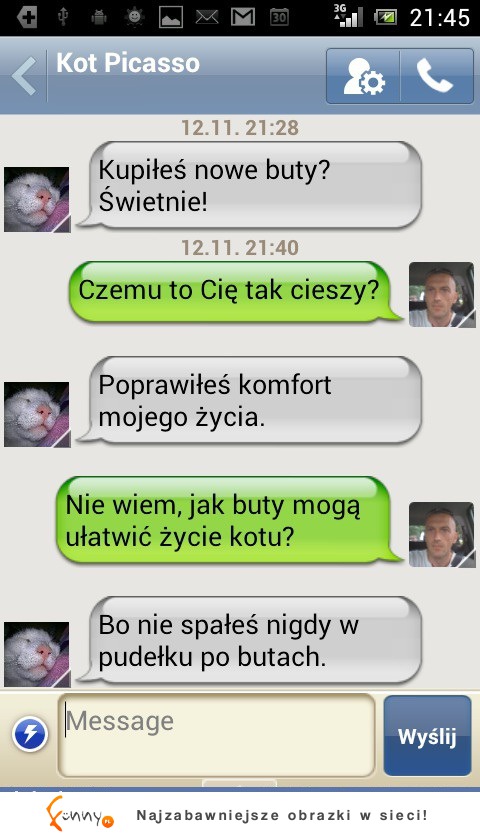 Tak wyglądałyby rozmowy z kotem! haha