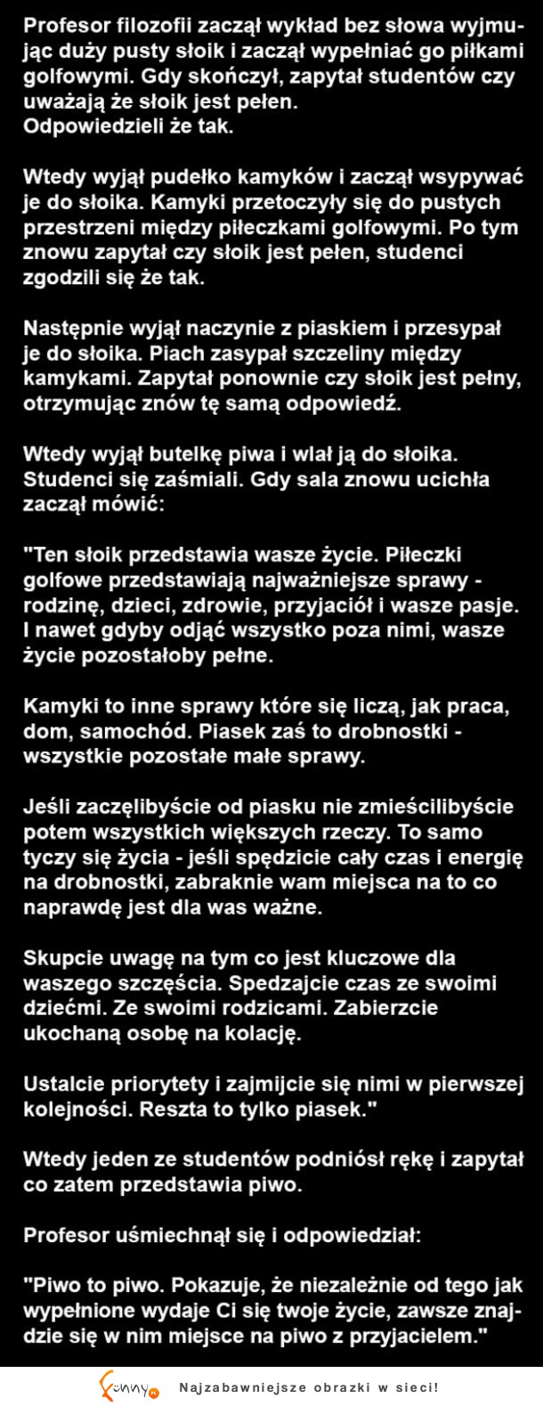 Pouczająca lekcja filozofii! Musisz przeczytać! SZOK!